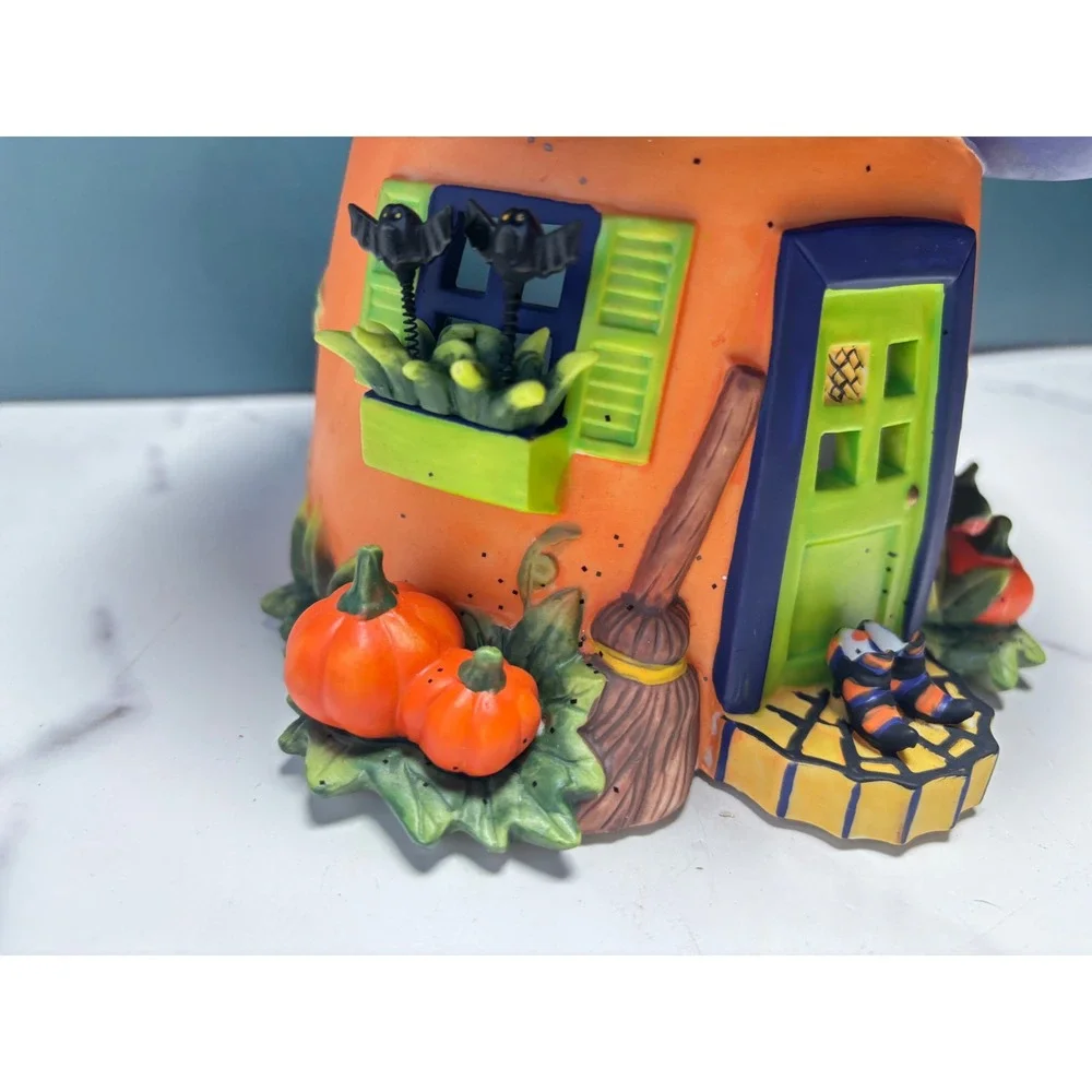 PartyLite Halloween Witches Hat Tea Light Holder Spinning Star Votive P7329